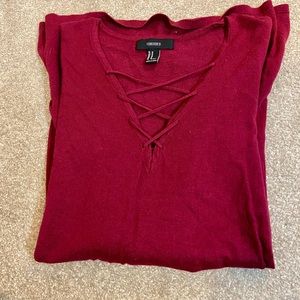 Long sleeve red dress